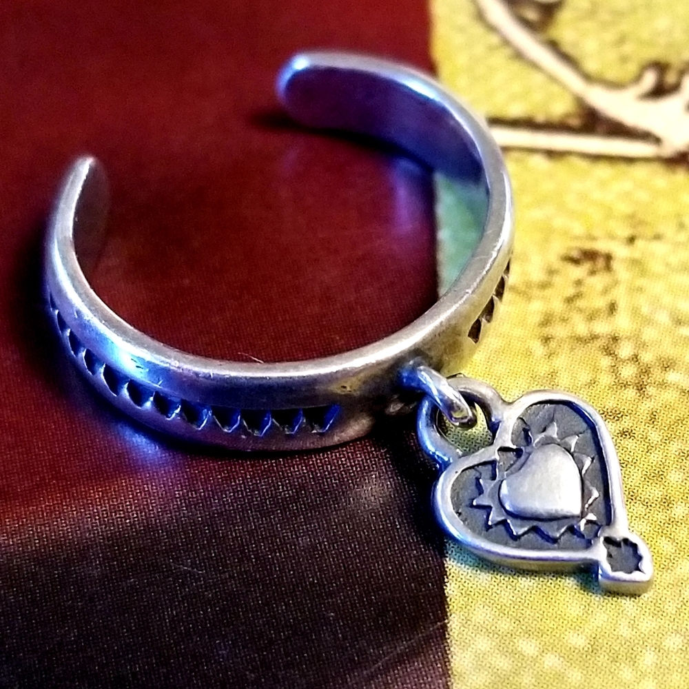 Silpada Sterling Silver Swaying Heart Toe Ring